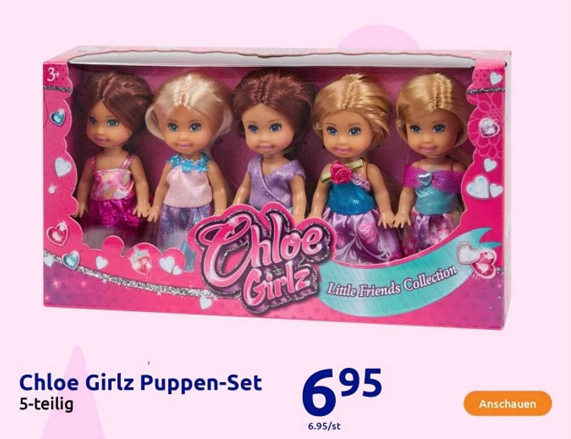 Chloe Girlz Puppen-Set 5-teilig