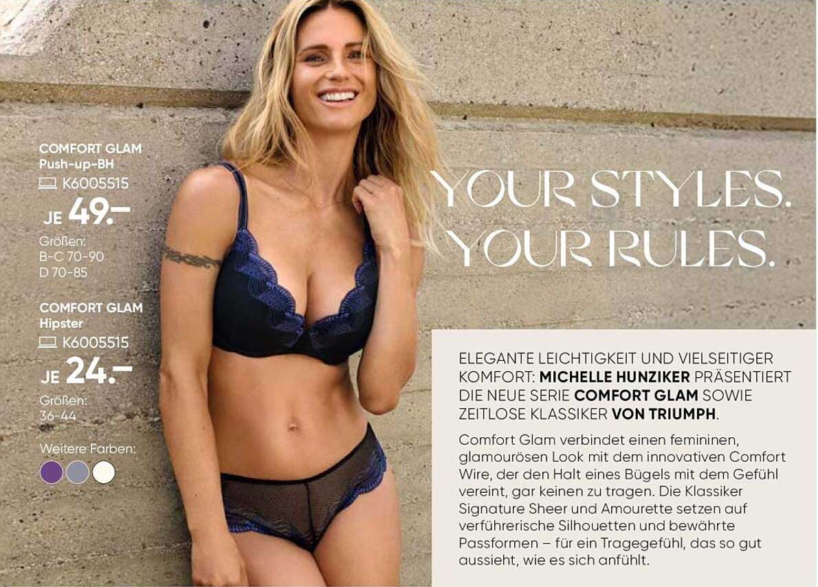 COMFORT GLAM Push-up-BH und Hipster von Triumph