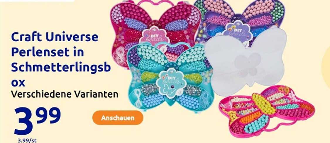 Craft Universe Perlenset in Schmetterlingsbox - Verschiedene Varianten