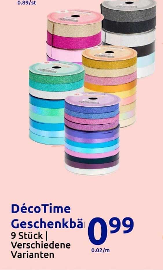 DécoTime Geschenkbänder 9 Stück | Verschiedene Varianten