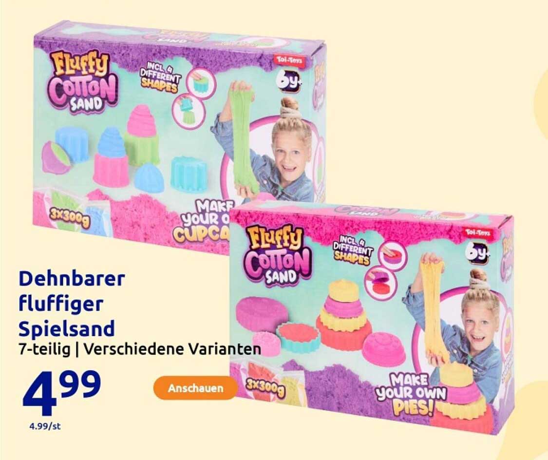 Dehnbarer fluffiger Spielsand – 7-teilig | Verschiedene Varianten