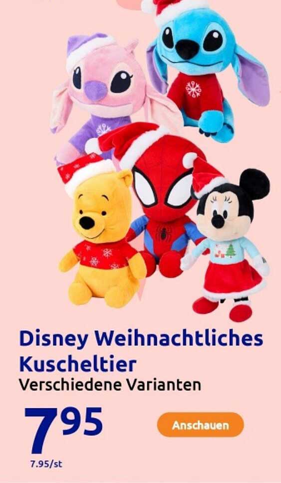 Disney Weihnachtsliches Kuscheltier - Verschiedene Varianten
