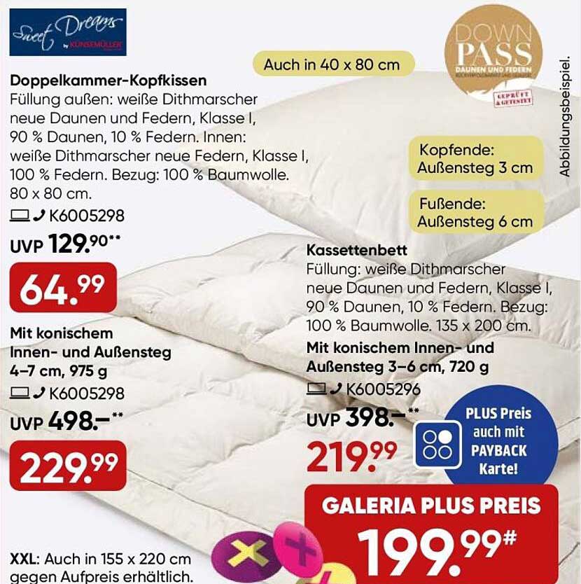 Doppelkammer-Kopfkissen