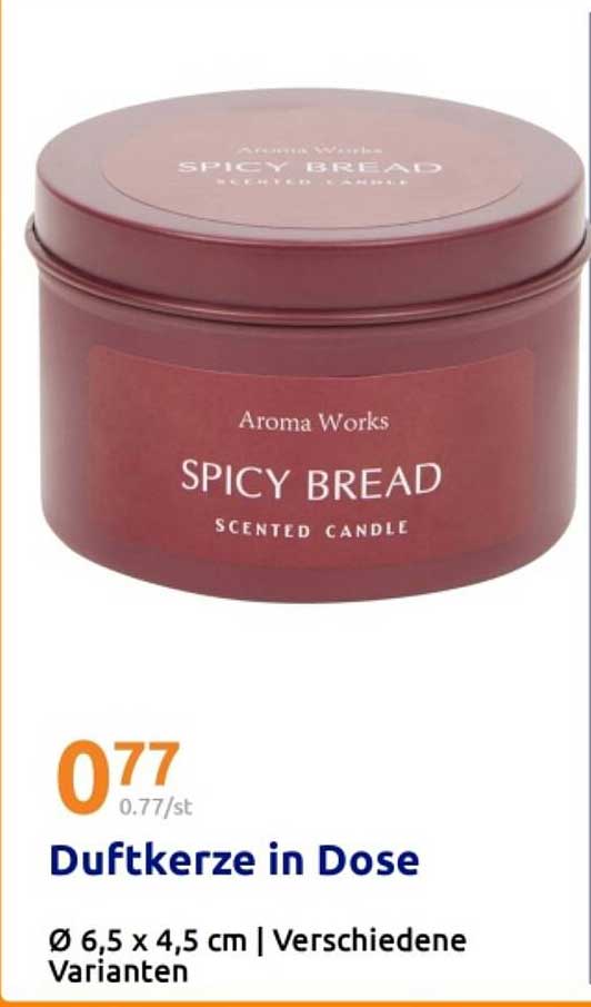 Duftkerze in Dose - Spicy Bread