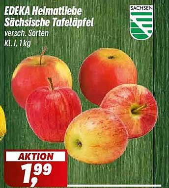 EDEKA Heimatliebe Sächsische Tafeläpfel, 1 kg
