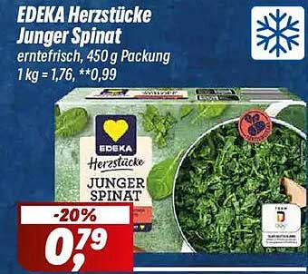 EDEKA Herzstücke Junger Spinat - erntefrisch 450 g