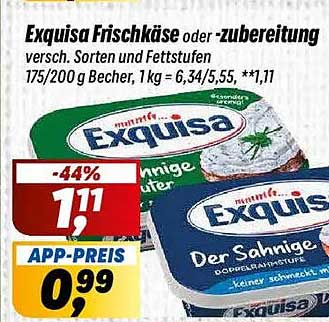 Exquisa Frischkäse oder -zubereitung, 175/200 g Becher