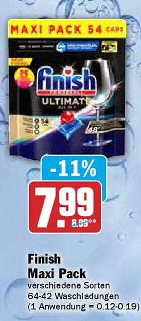 Finish Maxi Pack 54 Kapseln