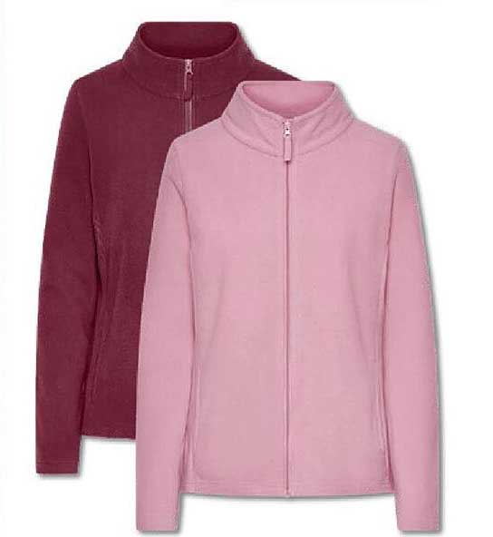 Fleecejacke in Rosa und Violett – Gemütlich durch den Herbst