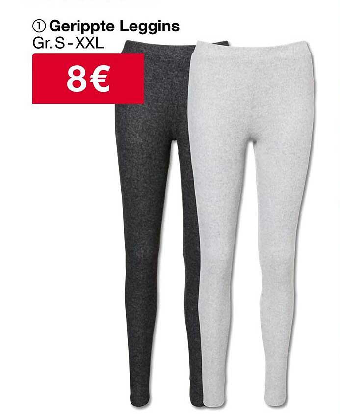 Gerippte Leggins Gr. S - XXL