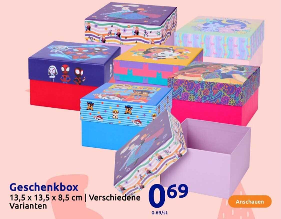 Geschenkbox 13,5 x 13,5 x 8,5 cm | Verschiedene Varianten