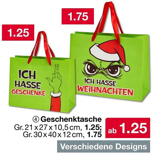 Geschenktaschen in verschiedenen Designs