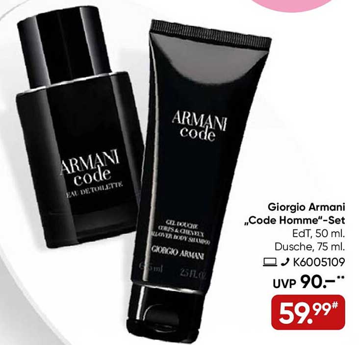 Giorgio Armani „Code Homme“-Set EdT und Duschgel
