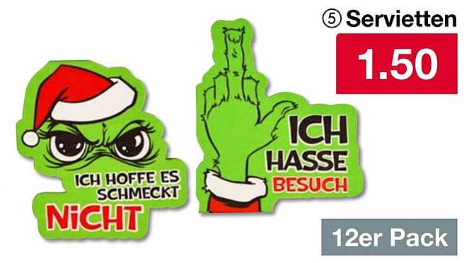 Grinch Servietten 12er Pack