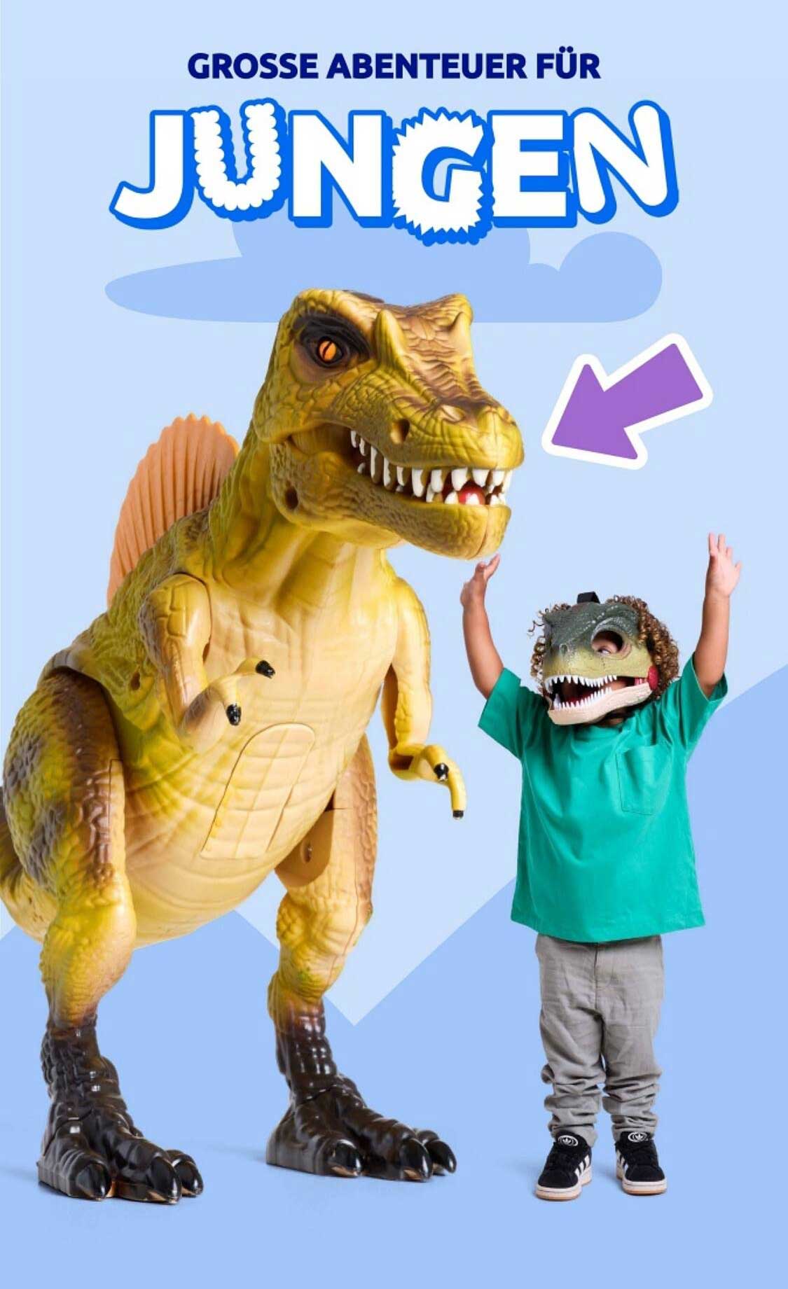 GROSSE ABENTEUER FÜR JUNGEN - Dino-Spielzeugset