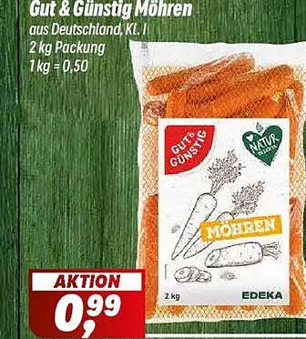 Gut & Günstig Möhren 2 kg Packung