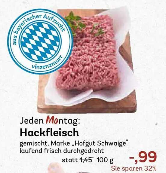 Hackfleisch gemischt, Marke „Hofgut Schwaige“