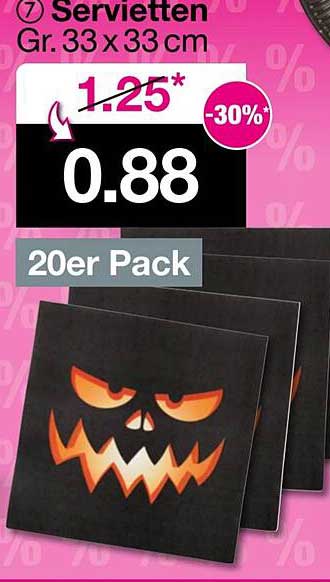 Halloween Servietten Gr. 33 x 33 cm - 20er Pack