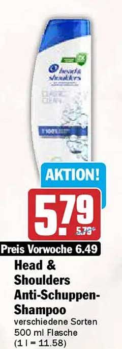 Head & Shoulders Anti-Schuppen-Shampoo 500 ml Flasche
