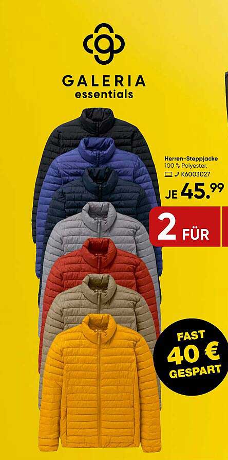 Herren-Steppjacke für nur 5,49 € – Angebot von Galeria