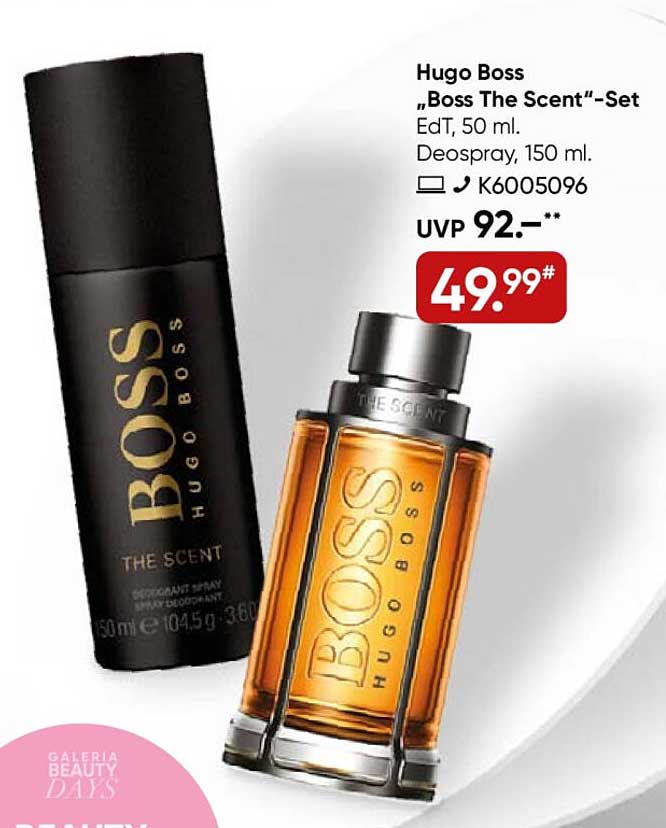 Hugo Boss „Boss The Scent“-Set EdT, 50 ml. Deospray, 150 ml.