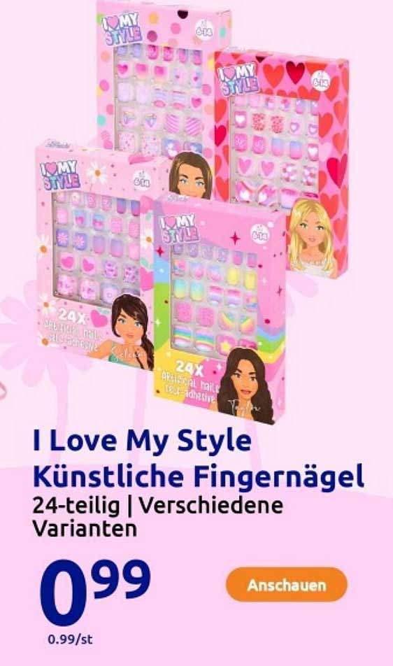 I Love My Style Künstliche Fingernägel 24-teilig | Verschiedene Varianten