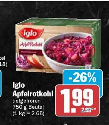Iglo Apfelrotkohl 750 g Beutel