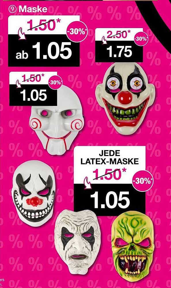 Jede Latex-Maske ab 1,05 €
