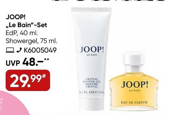 JOOP! „Le Bain“-Set EdP, 40 ml. Showergel, 75 ml.