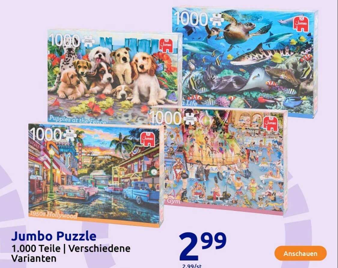 Jumbo Puzzle 1.000 Teile | Verschiedene Varianten