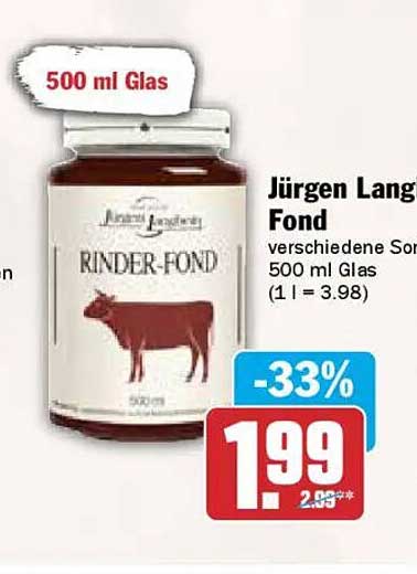 Jürgen Langner Rinder-Fond 500 ml Glas