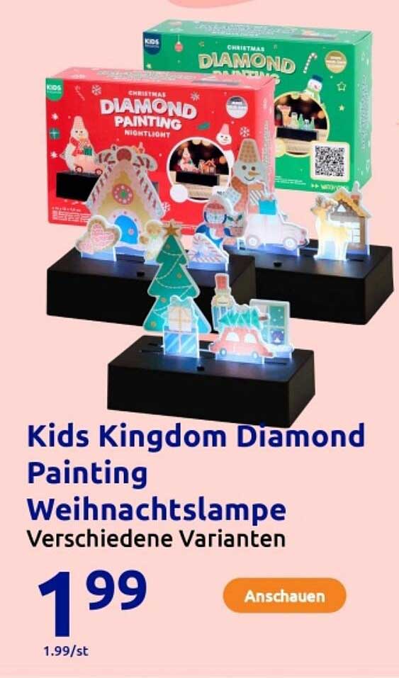 Kids Kingdom Diamond Painting Weihnachtslampe - Verschiedene Varianten