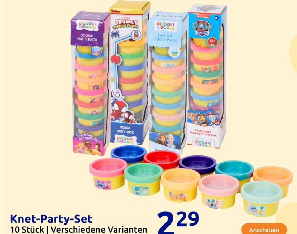 Knet-Party-Set - 10 Stück in verschiedenen Varianten