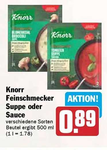 Knorr Feinschmecker Suppe oder Sauce - Verschiedene Sorten
