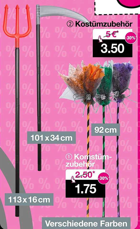 Kostümzubehör: Teufelshörner und Sensen - Perfekt für die Halloween-Party!