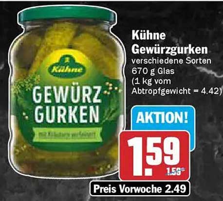 Kühne Gewürzgurken 670 g - verschiedene Sorten