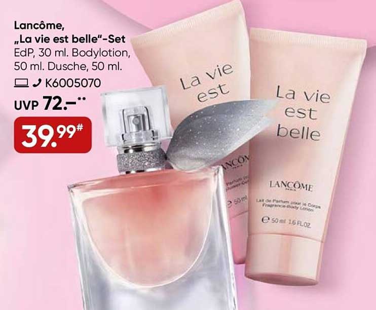 Lancôme, „La vie est belle“-Set EdP, 30 ml. Bodylotion, 50 ml. Dusche, 50 ml.