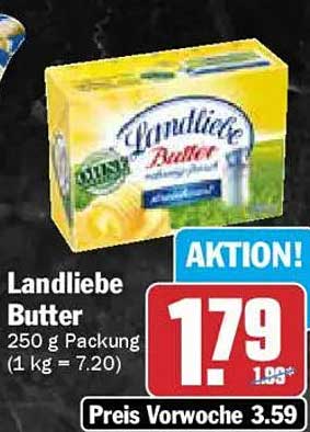 Landliebe Butter 250 g Packung