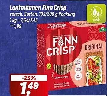 Lantmännen Finn Crisp – Verschiedene Sorten, 195/200 g Packung