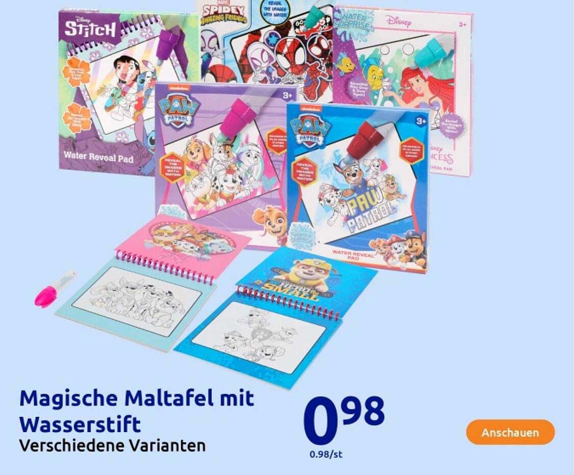 Magische Maltafel mit Wasserstift - verschiedene Varianten