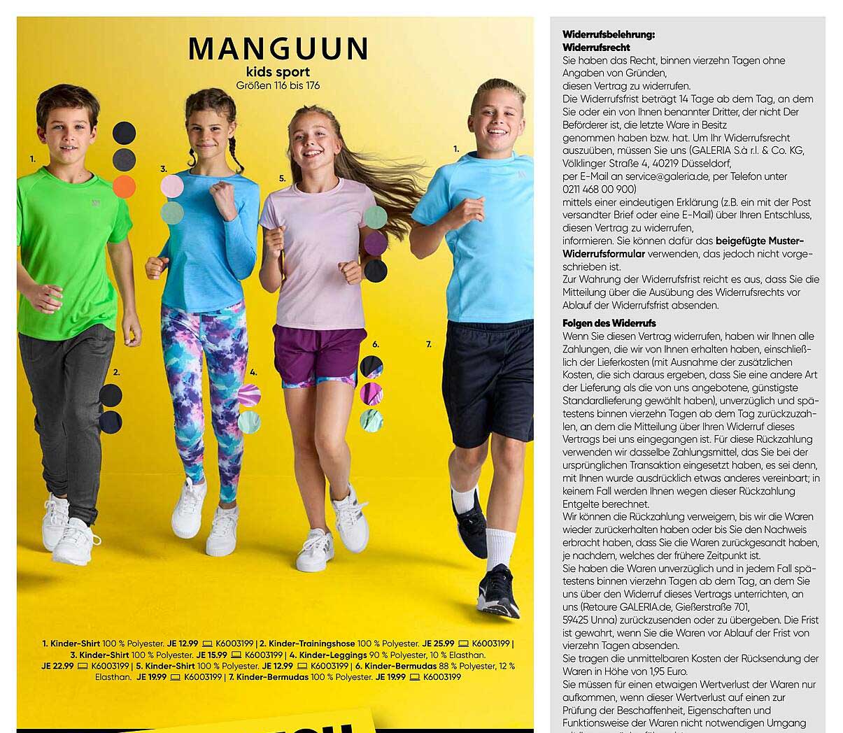 MANGUUN Kinder-Sportbekleidung