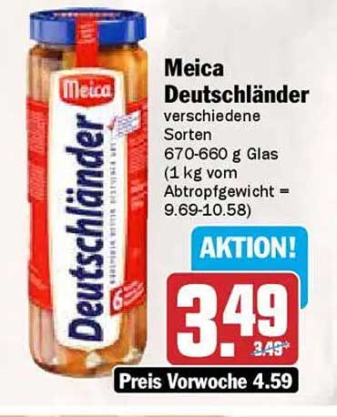 Meica Deutschländer verschiedene Sorten 670-660 g Glas