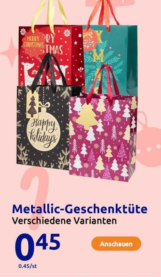 Metallic-Geschenktüte - Verschiedene Varianten