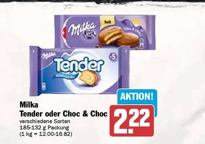 Milka Tender oder Choc & Choc - verschiedene Sorten
