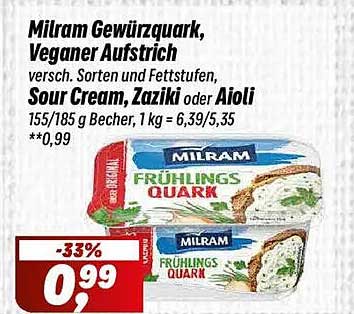 Milram Gewürzquark, Veganer Aufstrich