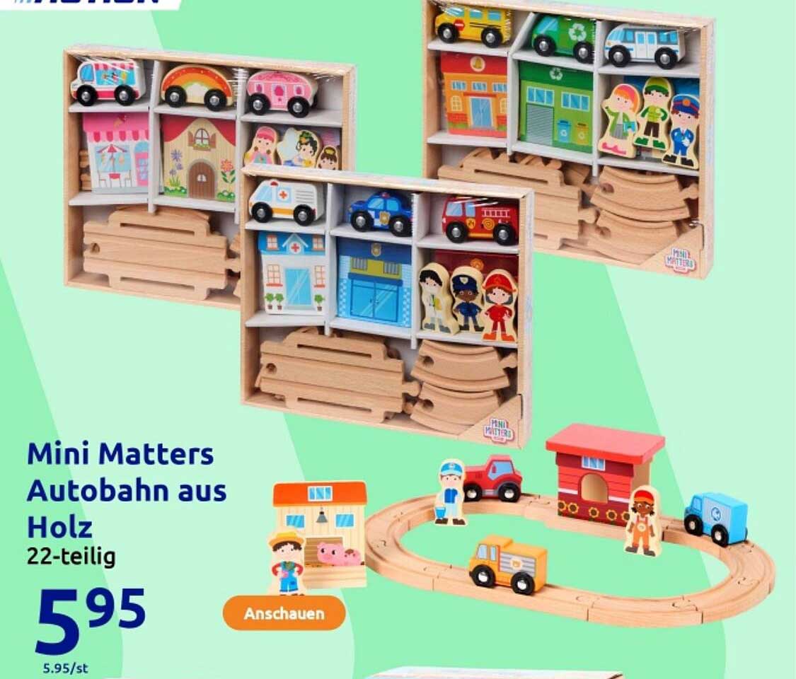 Mini Matters Autobahn aus Holz - 22-teilig