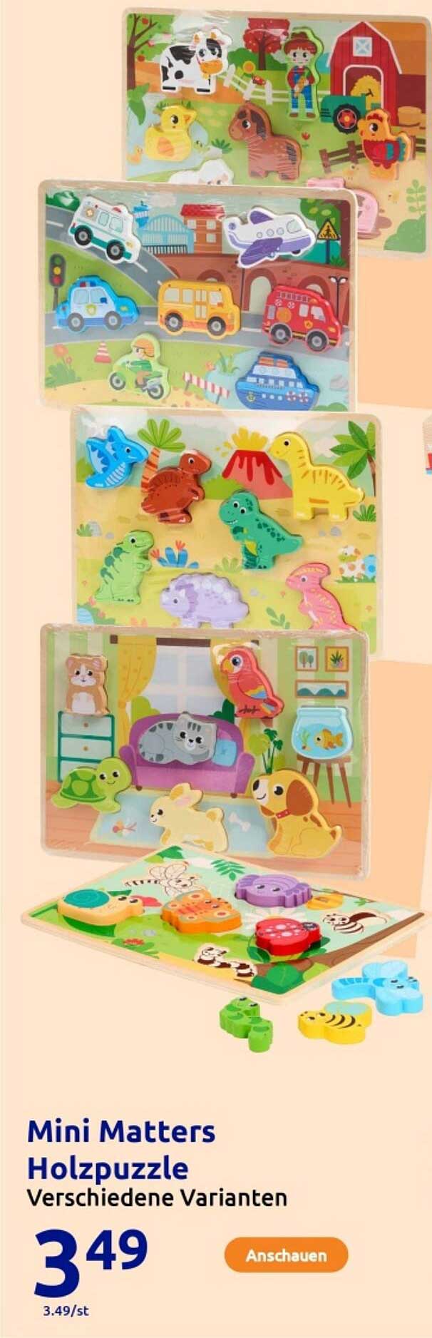 Mini Matters Holzpuzzle - Verschiedene Varianten