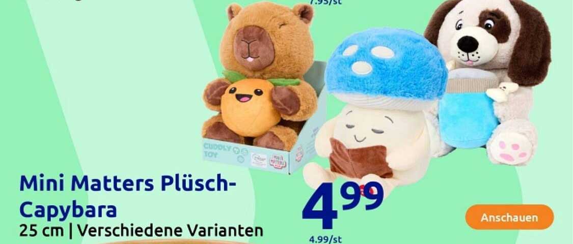 Mini Matters Plüsch-Capybara 25 cm | Verschiedene Varianten