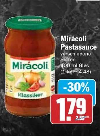 Mirácoli Pastasauce verschiedene Sorten 400 ml Glas
