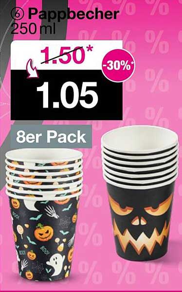 Pappbecher 8er Pack 250 ml